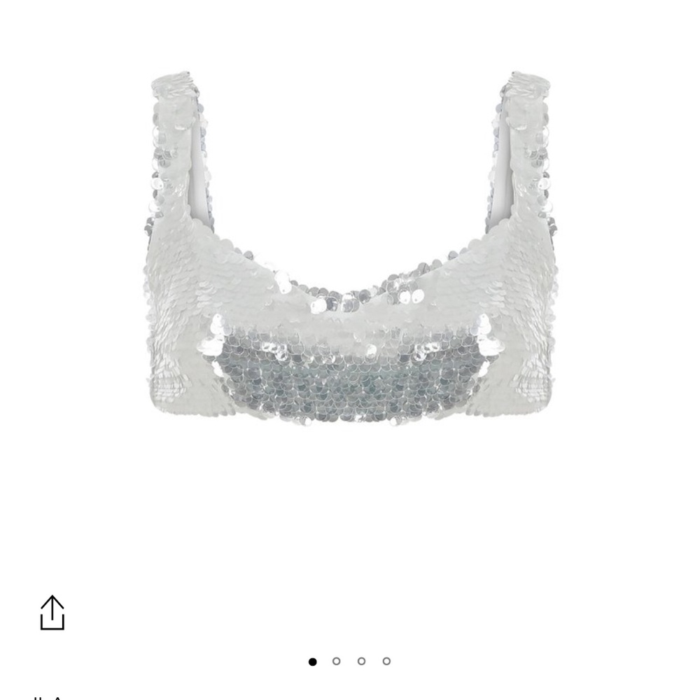 ILA Sequin Bustier Top Silver